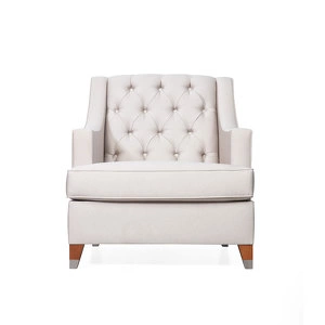 Кресло Hamptons отделка ткань кат E, матовый орех, цвет металла полированная сталь