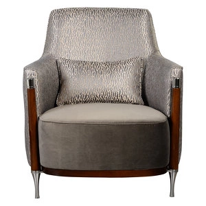 Кресло Madison отделка ткань кат. B, ткань кат. B, глянцевый орех 2018, цвет металла хром, детали зеленый мрамор