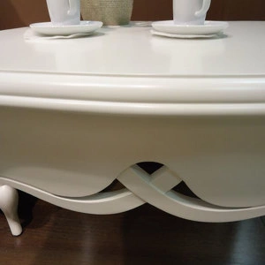 Приставной столик отделка молочно-белый матовый лак