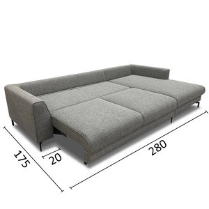 Угловой диван-кровать Boston Nice (c оттоманкой) отделка ткань кат. 5 col. Gunny MG 923